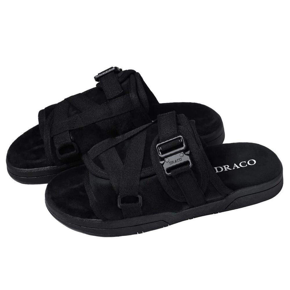 Draco Men's Black Phantoms Remastered Slide Sandals Size 9-10